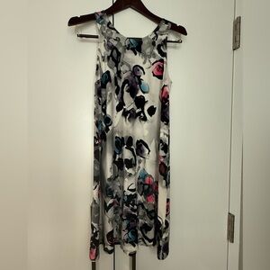 Miik Audrey Swing Watercoulor Dress Multicolored Abstract Painted Design XS/TP